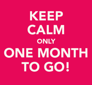 One month to go... One month to go...